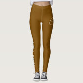 Custom Print Jiu Jitsu Crew Brown Spats Leggings (Vorderseite)