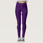 Custom Print Jiu Jitsu Crew Purple Spats Leggings (Vorderseite)
