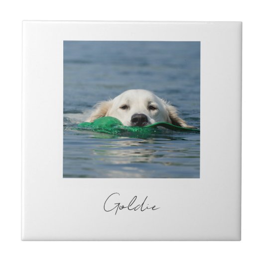 Custom print personalized ceramic dog photo fliese (Vorderseite)