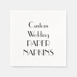 Custom Print Wedding Party Papier Napkins Serviette