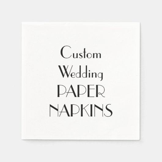 Custom Print Wedding Party Papier Napkins Serviette (Vorderseite)