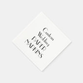 Custom Print Wedding Party Papier Napkins Serviette (Ecke)