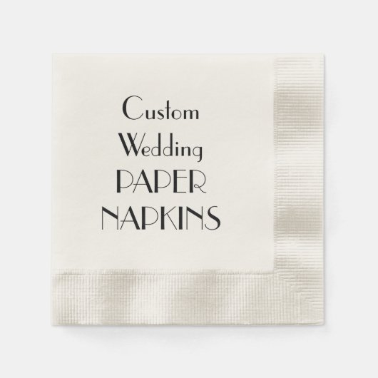 Custom Print Wedding Party Papier Napkins Serviette (Vorderseite)