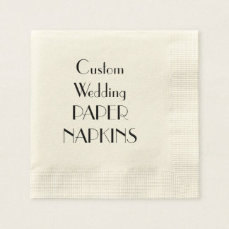 Custom Print Wedding Party Papier Napkins Serviette