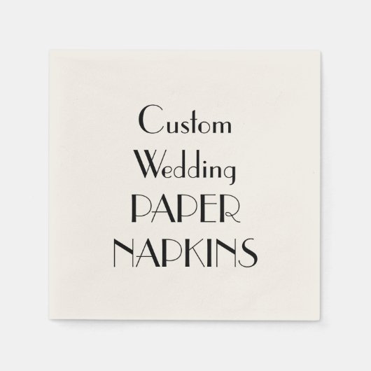 Custom Print Wedding Party Papier Napkins Serviette (Vorderseite)