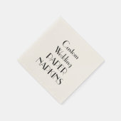 Custom Print Wedding Party Papier Napkins Serviette (Ecke)