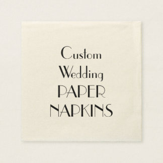 Custom Print Wedding Party Papier Napkins Serviette