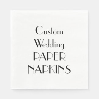 Custom Print Wedding Party Papier Napkins Serviette