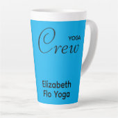 Custom Print Yoga Crew Azure Blue Milchtasse (Rechte Ecke)