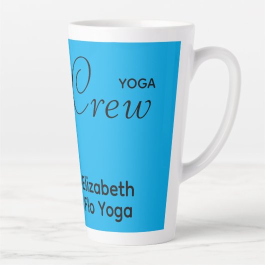 Custom Print Yoga Crew Azure Blue Milchtasse (Rechts)