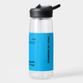Custom Print Yoga Crew Azure Blue Trinkflasche (Links)