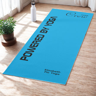 Custom Print Yoga Crew Azure Blue Yogamatte