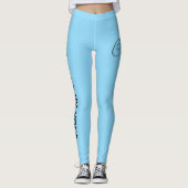 Custom Print Yoga Crew Baby Blue Leggings (Vorderseite)