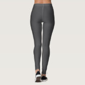 Custom Print Yoga Crew Dark Grey Leggings (Rückseite)