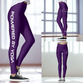 Custom Print Yoga Crew Dark Purple Leggings
