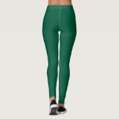 Custom Print Yoga Crew Hunter Green Leggings (Rückseite)