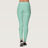 Custom Print Yoga Crew Light Teal Leggings (Rückseite)