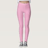 Custom Print Yoga Crew Soft Light Pink Leggings (Vorderseite)