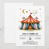Custom Printable Joy Circus Geburtstag Einladung (Vorne/Hinten)