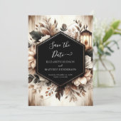 Custom Printable Rustic Wedding Save The Date (Stehend Vorderseite)