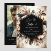 Custom Printable Rustic Wedding Save The Date (Vorne/Hinten)