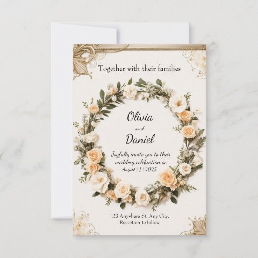 Custom Printable Wedding Template Einladung (Vorderseite)