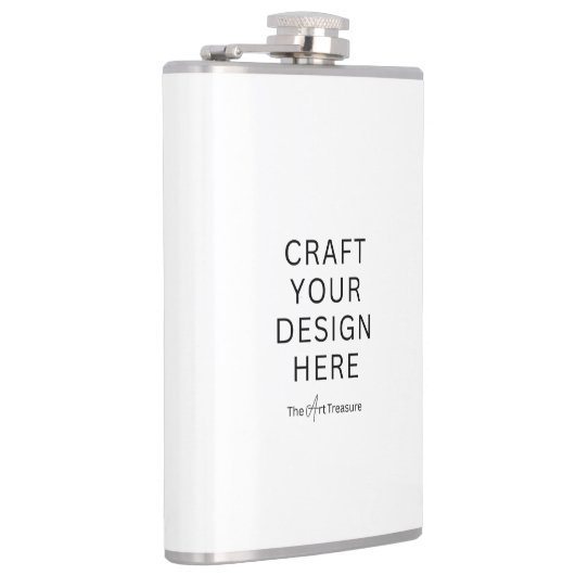 Custom Printed 8 oz Flask –Upload Your Own Design Flachmann (Rechts)