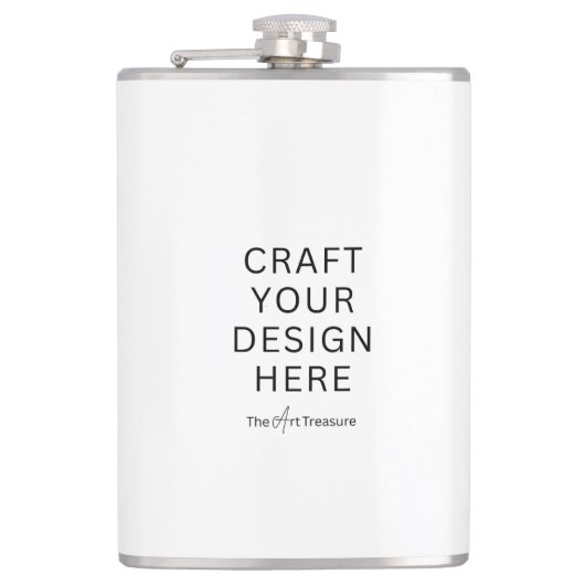 Custom Printed 8 oz Flask –Upload Your Own Design Flachmann (Vorderseite)