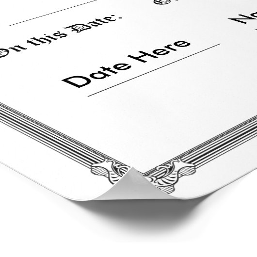Custom Printed Diploma Poster (Ecke)