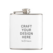 Custom Printed Flask  – Upload Your Own Design Flachmann (Vorderseite)