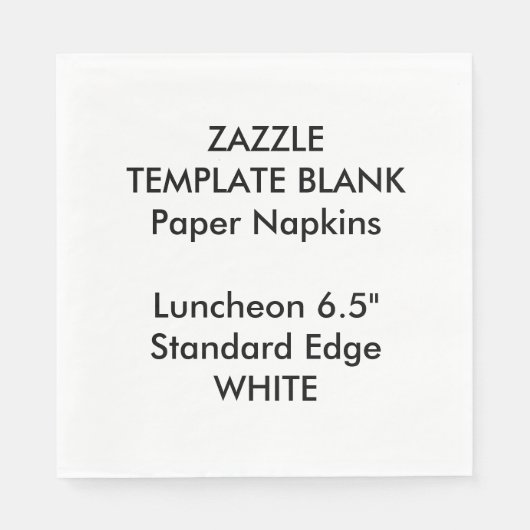 Custom Printed Large WHITE Luncheon PaperNapkins Serviette (Vorderseite)