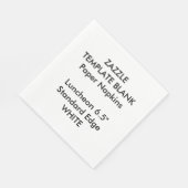 Custom Printed Large WHITE Luncheon PaperNapkins Serviette (Ecke)
