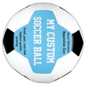Custom Printed Soccer Ball Football Futbol BLUE (Gedreht)