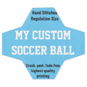 Custom Printed Soccer Ball Football Futbol BLUE (Flach)
