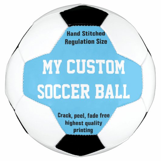 Custom Printed Soccer Ball Football Futbol BLUE (Vorderseite)