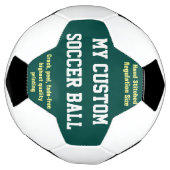 Custom Printed Soccer Ball Football Futbol GREEN (Gedreht)