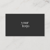 Custom Professional Business Logo Black QR Code Visitenkarte (Vorderseite)