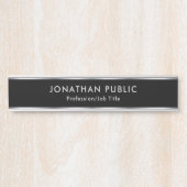 Custom Professional Elegant Black And Silver Home Türschild (Vorderseite )