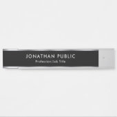 Custom Professional Elegant Black And Silver Home Türschild (Vorderseite )