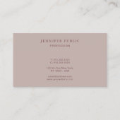 Custom Professional Elegant Template Simple Luxury Visitenkarte (Rückseite)