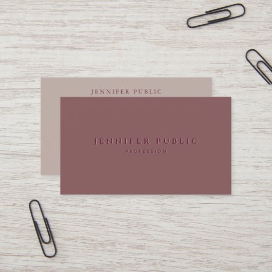 Custom Professional Elegant Template Simple Luxury Visitenkarte (Vorderseite/Rückseite Beispiel)
