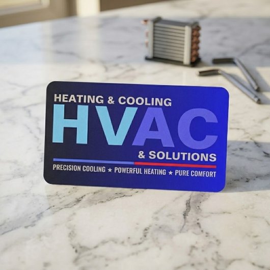 Custom Professional Modern HVAC Services Visitenkarte