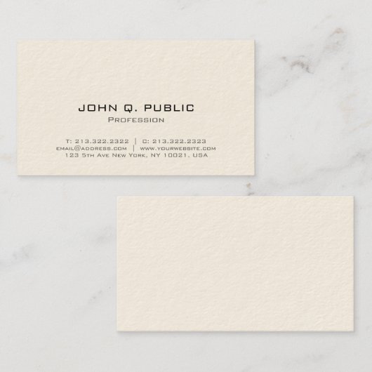 Custom Professional Modern Simple Template Visitenkarte (Vorne/Hinten)