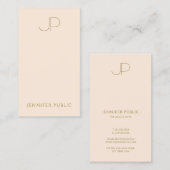 Custom Professional Monogram Elegant Template Visitenkarte (Vorne/Hinten)