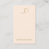 Custom Professional Monogram Elegant Template Visitenkarte (Vorderseite)