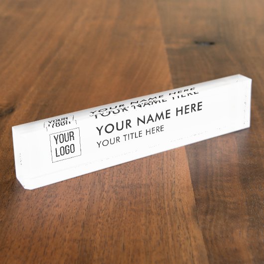 Custom Professional Name Plate Namensplakette (Seite)