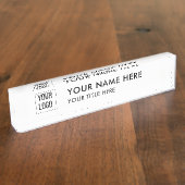 Custom Professional Name Plate Namensplakette (Seite)
