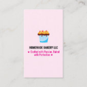 Custom Professional Pink Slogans & Bakery Logo Visitenkarte (Vorderseite)