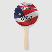 Custom PROMO Fan 4. Juli Parade Hand Out Fächer (Rückseite)