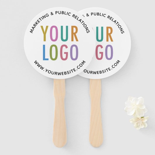 Custom Promotional Hand Fans with Logo Personalize Fächer (Vorne und Hinten)
